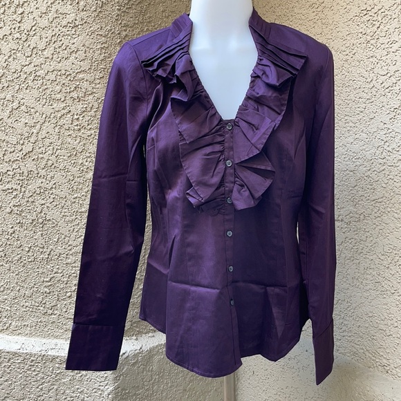 LOFT Tops - New eggplant Loft cotton top